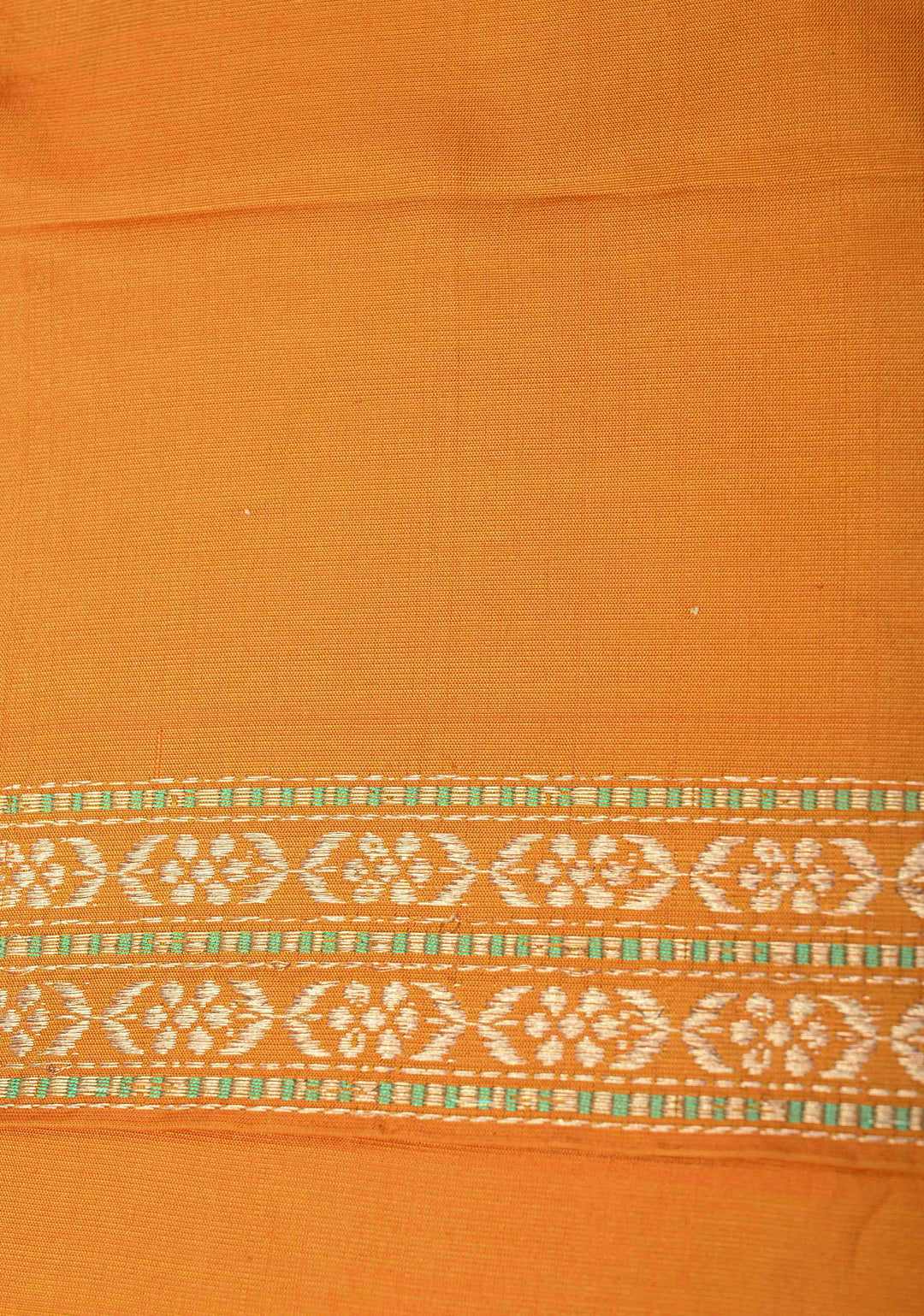 Mustard Orange  Dual tone Banarasi Pure Katan Silk Saree with Meenakari Floral Skirt Border border | SILK MARK CERTIFIED