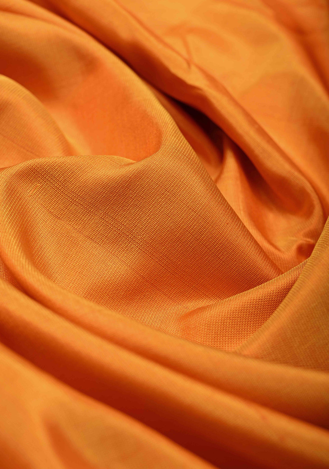 Mustard Orange  Dual tone Banarasi Pure Katan Silk Saree with Meenakari Floral Skirt Border border | SILK MARK CERTIFIED