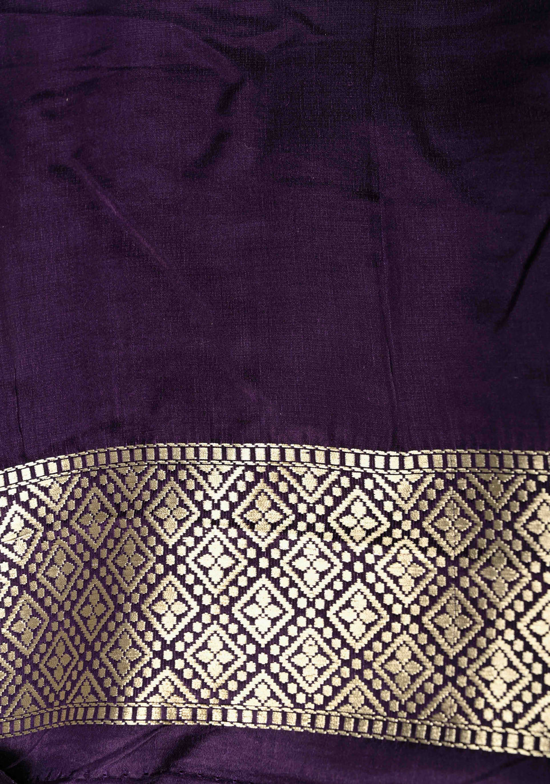 Grape Purple Pure Banarasi Mashru Silk Saree with Meenakari Floral Butta and Ornate Zari Border | SILK MARK CERTIFIED