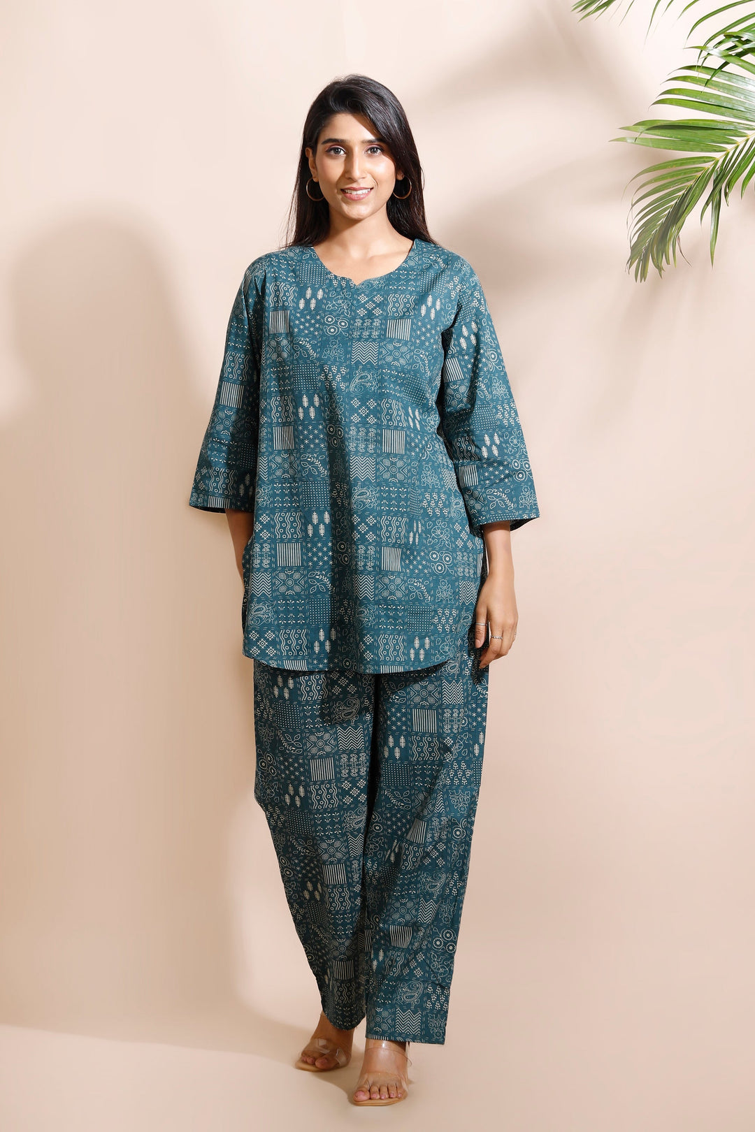 Niya Abstract Print Cotton Co-Ord Set | SHOBITAM