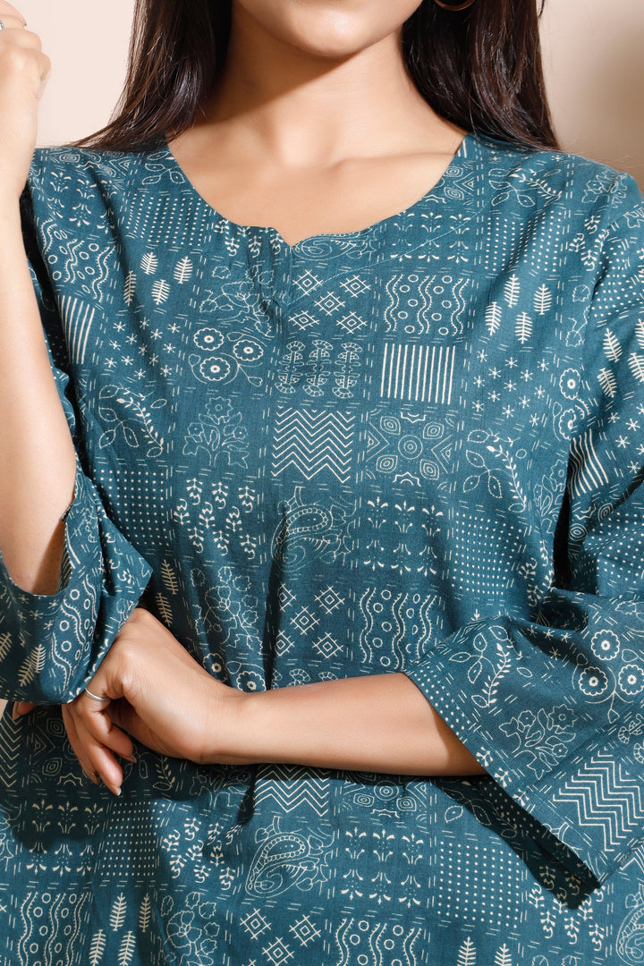 Niya Abstract Print Cotton Co-Ord Set | SHOBITAM