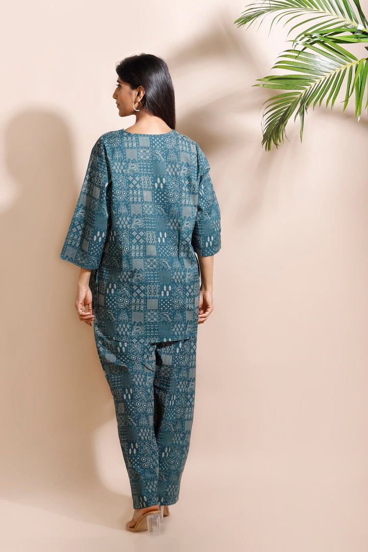 Niya Abstract Print Cotton Co-Ord Set | SHOBITAM