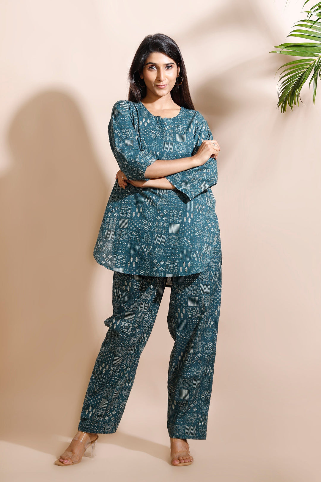 Niya Abstract Print Cotton Co-Ord Set | SHOBITAM