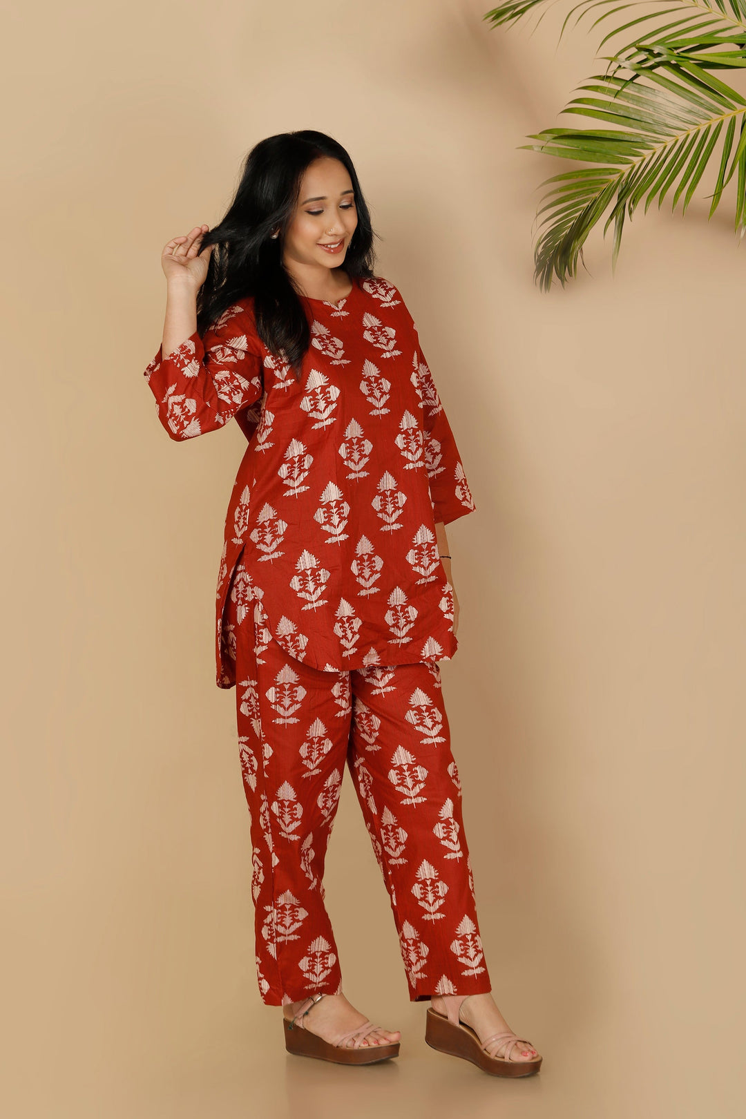 Rubina Butta Print Cotton Co-ord Set | SHOBITAM