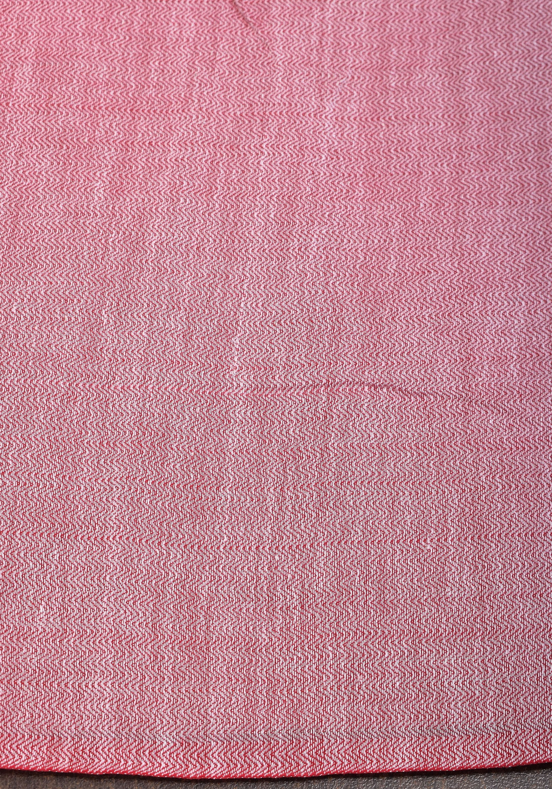 Handwoven Maheshwari Reversible Saree in Cotton in Baby pink and red dual tone No blouse Piece