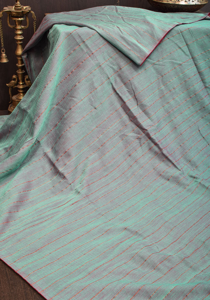 Reversible  Maheshwari Mercerised Cotton Saree with extralong tassels, no blouse piece