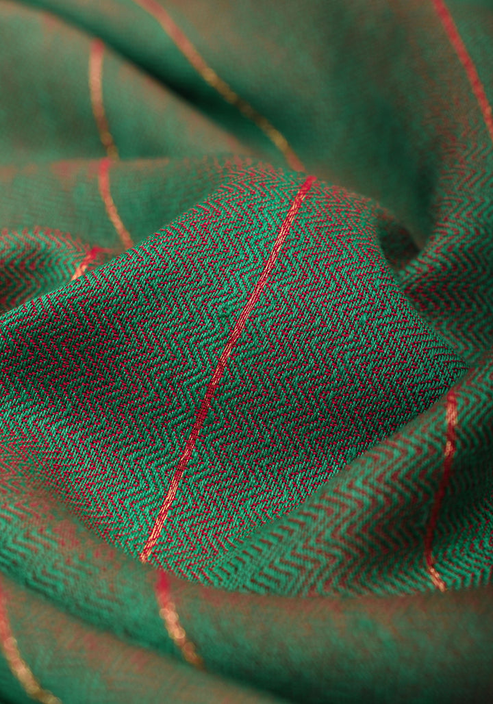 Reversible  Maheshwari Mercerised Cotton Saree with extralong tassels, no blouse piece