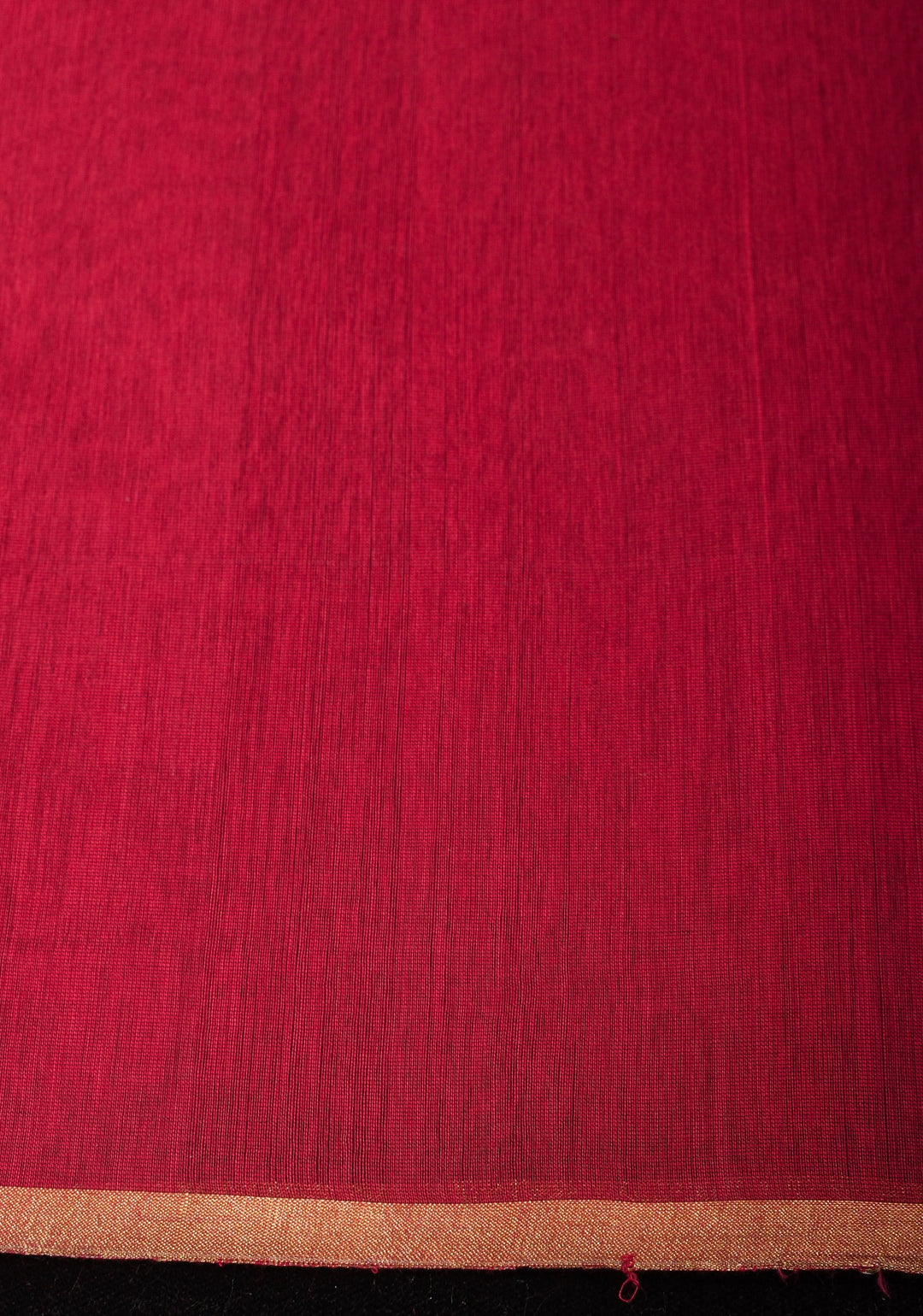 Red Handwoven Zari Stripes Tissue Maheshwari Silk Cotton Saree