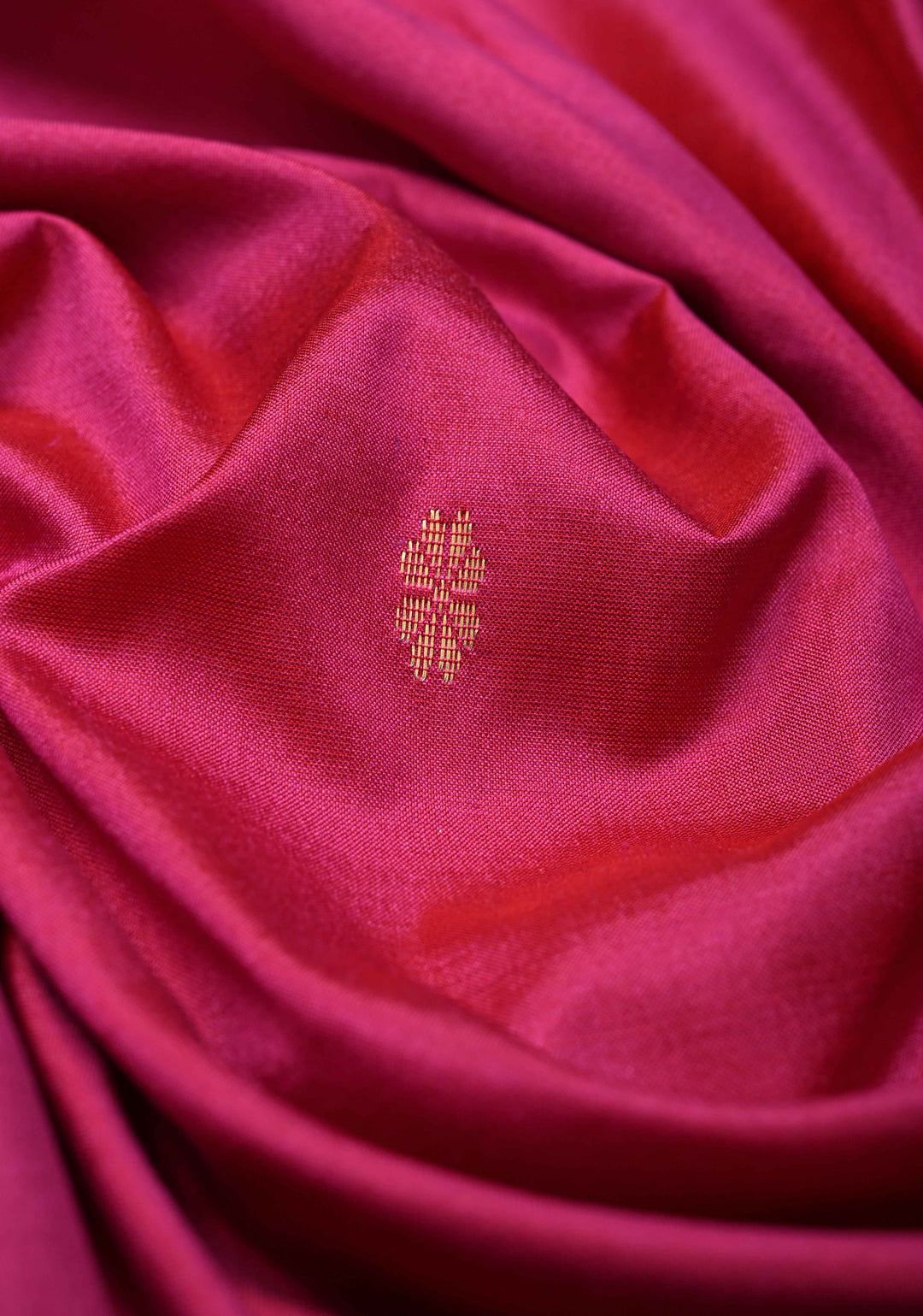 Hot Pink Maheshwari Pure Silk Saree with Chunri Buttis and Zari Border | SILK MARK CERTIFIED