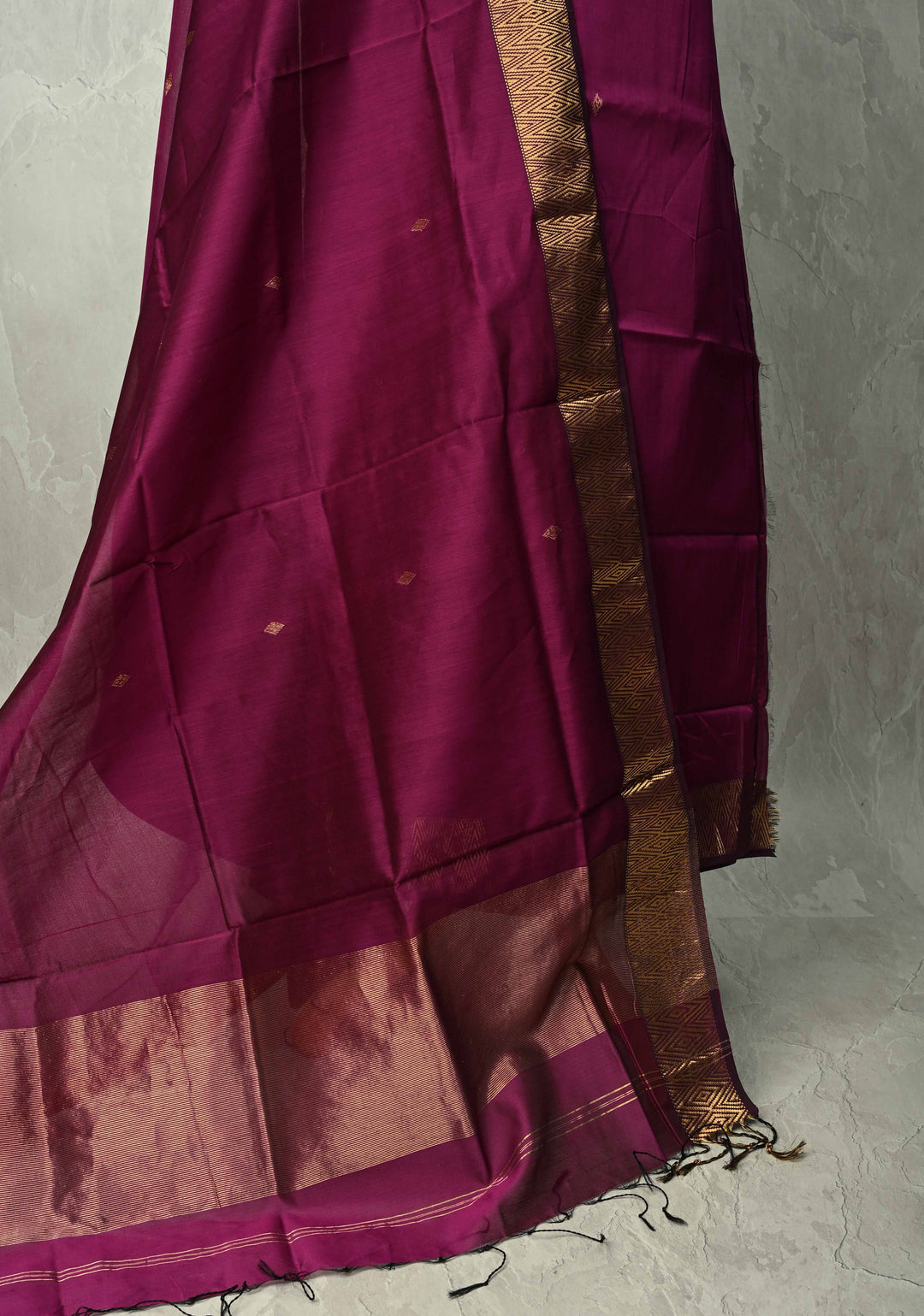 Custom made : 3 piece Suit Magenta Maheshwari Silk Cotton Stitched Salwar Kameez set
