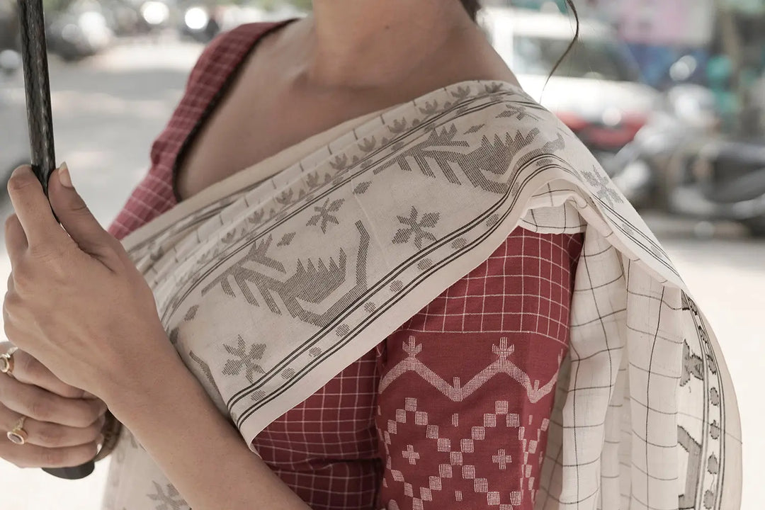 Ragini Jamdani Blouse | SHOBITAM