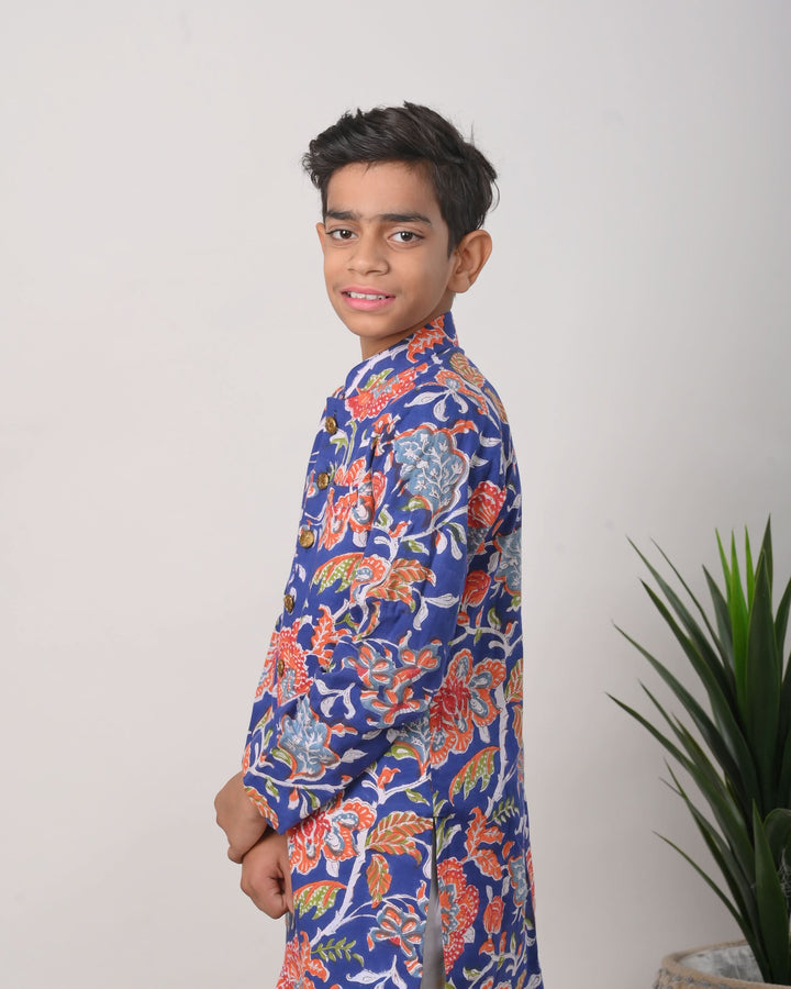 Mediterranean Bandgala jacket with pajama 2 Piece Set for Boy  | Shobitam Custom Wear Made To Order
