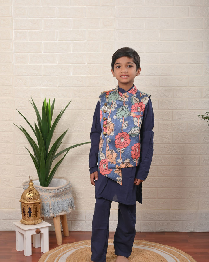 Neelam Dapper Jacket with Kurta Pajama | Shobitam Custom Shirt Made To Order
