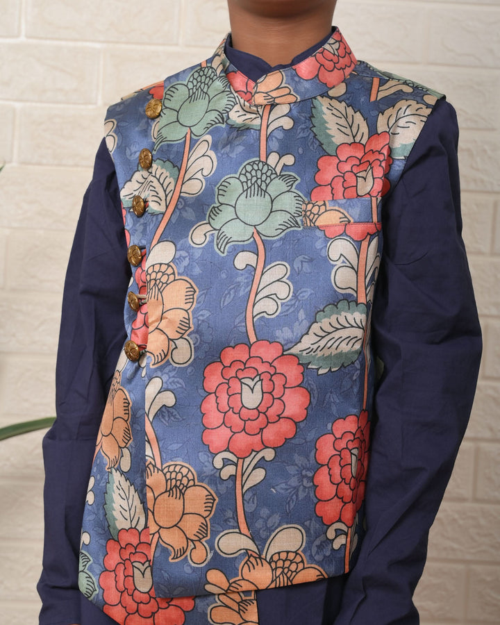 Neelam Dapper Jacket with Kurta Pajama | Shobitam Custom Shirt Made To Order