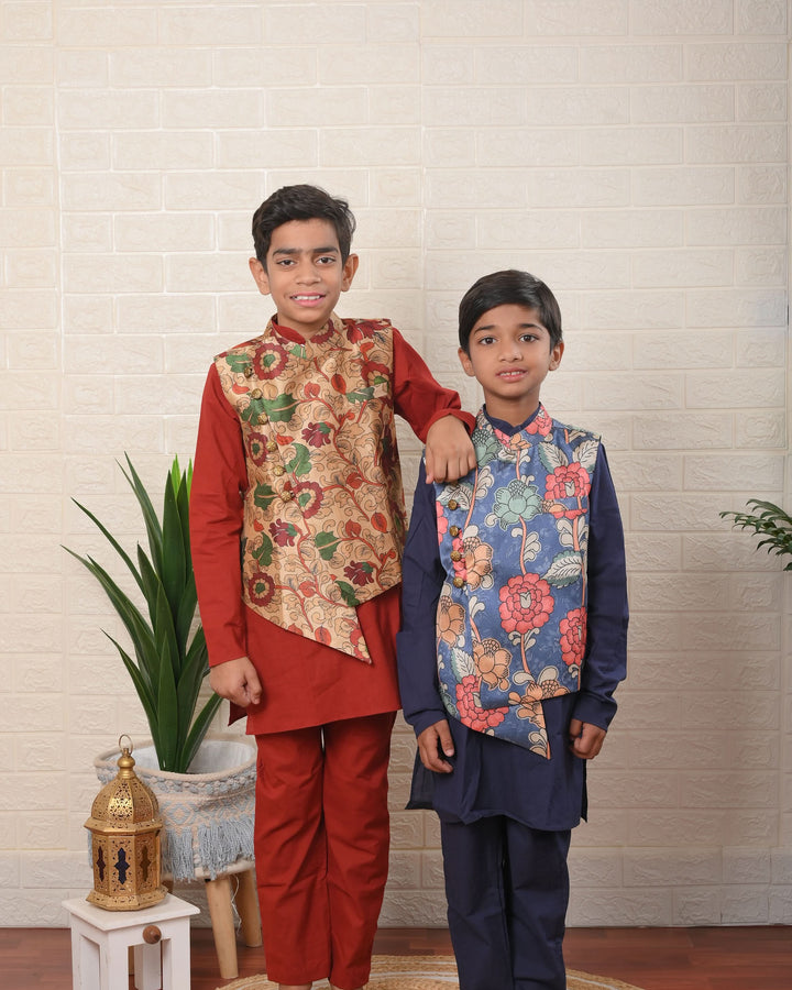 Neelam Dapper Jacket with Kurta Pajama | Shobitam Custom Shirt Made To Order