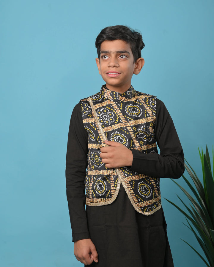Raina kurta pajama set with Nehru Jacket 3 piece Set | Shobitam Custom Wear Made To Order