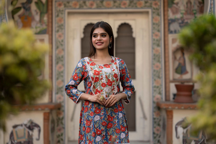 Short Kurti For Women | Hand Block Print Cotton | Shobitam Made To Order