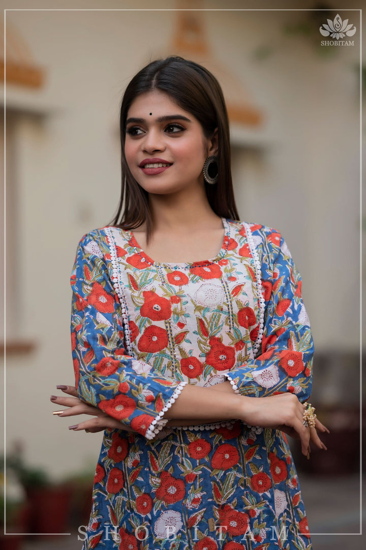 Short Kurti For Women | Hand Block Print Cotton | Shobitam Made To Order