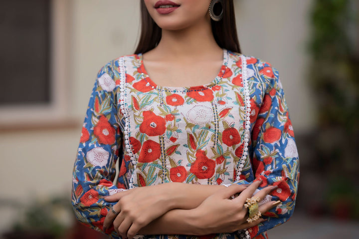 Short Kurti For Women | Hand Block Print Cotton | Shobitam Made To Order