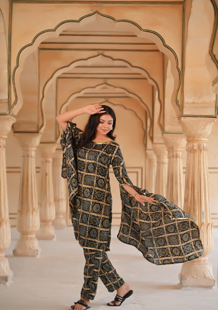 Raina Cape Kurta Pant 2 piece set, Made to Order