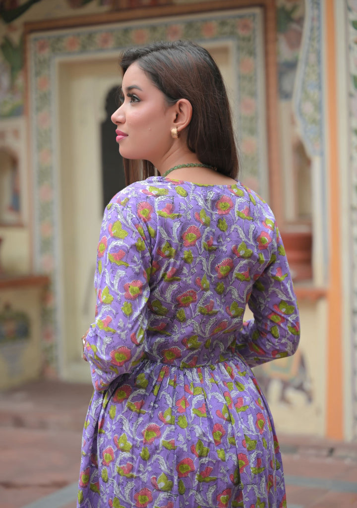 Zoya Lilac 3 Piece Suit with mulmul Dupatta| Made To Order