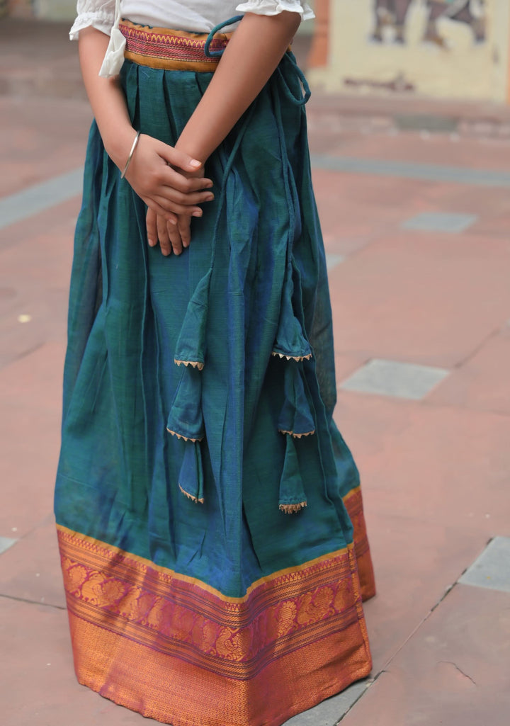 Moor Hues Pleated skirt and top for Girls  | Shobitam Custom Shirt Made To Order