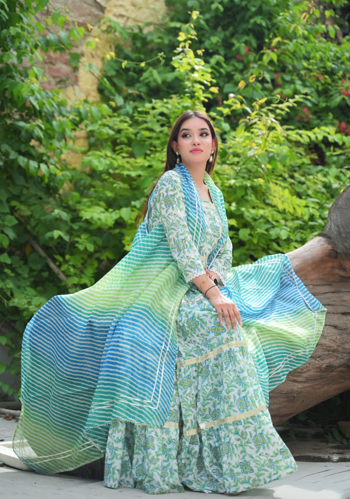 Meeraki Tiered Gown and Cape - 2 piece set| Made To Order