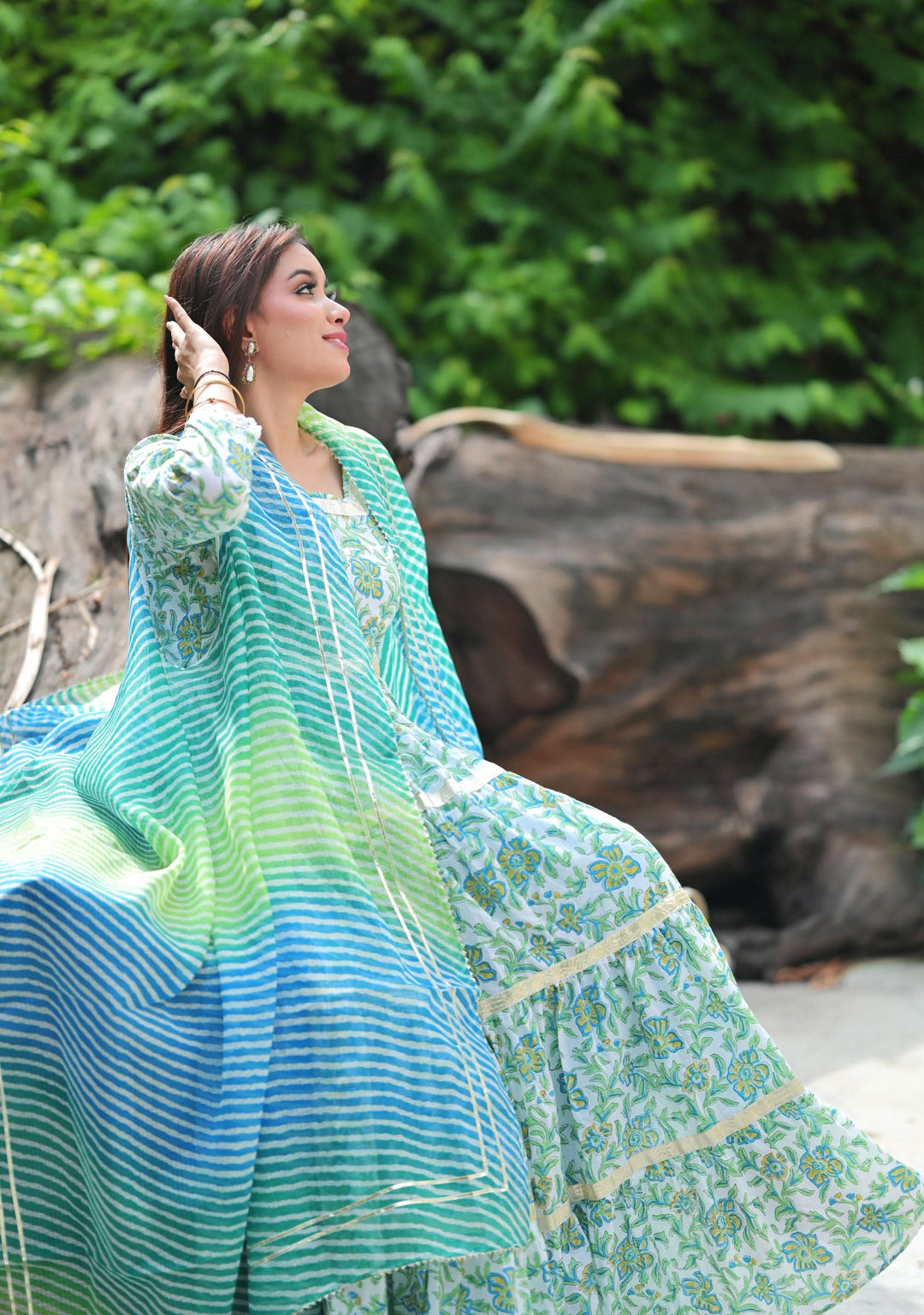 Meeraki Tiered Gown and Cape - 2 piece set| Made To Order