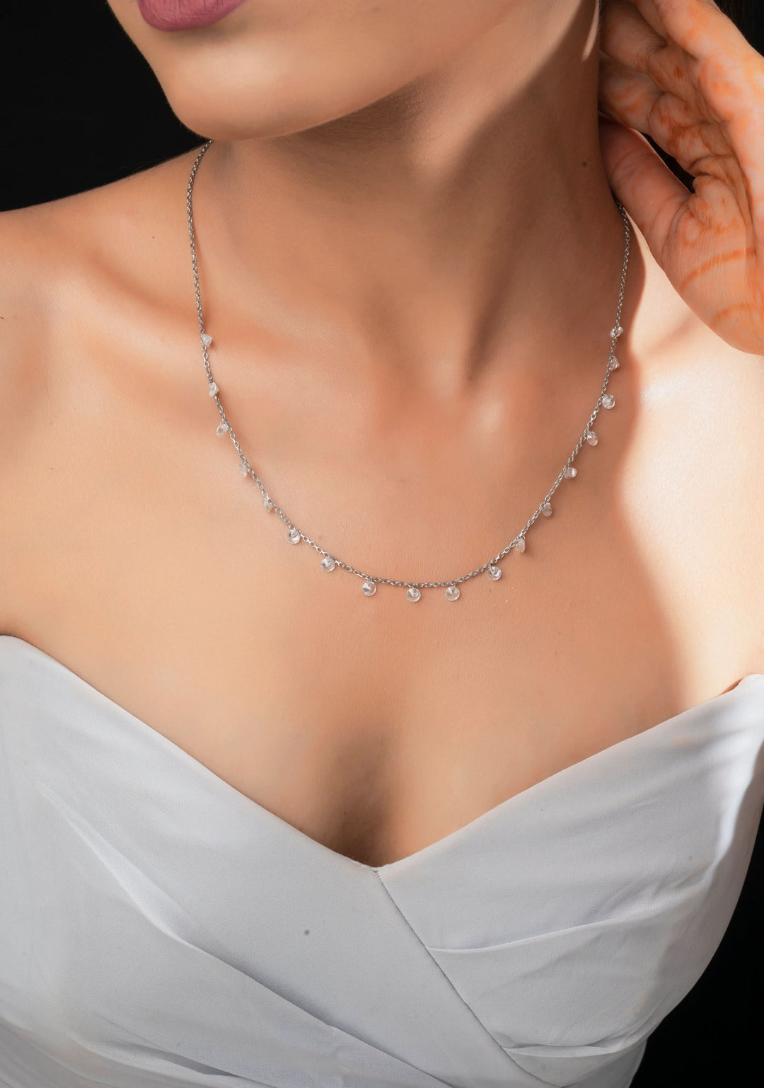 925 Silver Delicate Drops Necklace