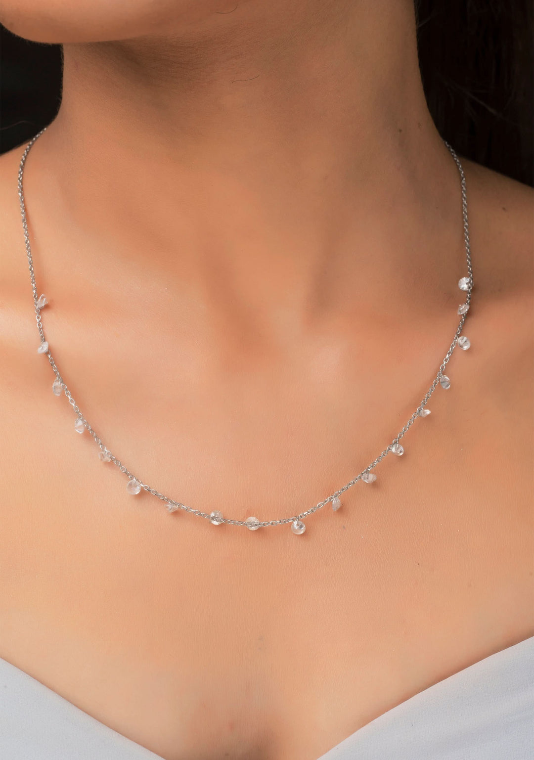 925 Silver Delicate Drops Necklace