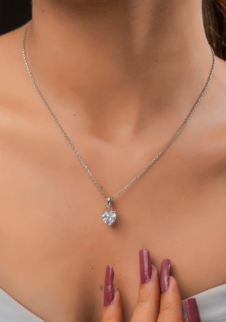 925 Silver Small Heart Pendant and Chain