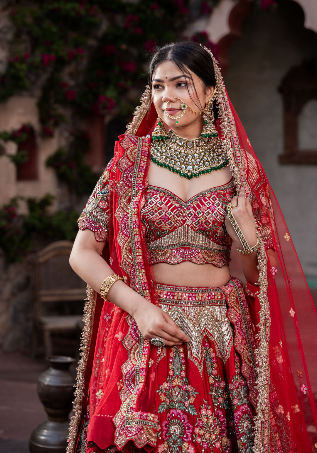 Lehenga Exquisite Royal Radiance Lehenga with hand-embroidery in Dola Silk, Customizable, Made to Order