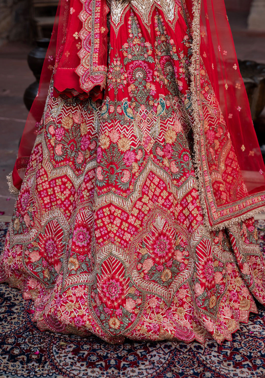 Lehenga Exquisite Royal Radiance Lehenga with hand-embroidery in Dola Silk, Customizable, Made to Order