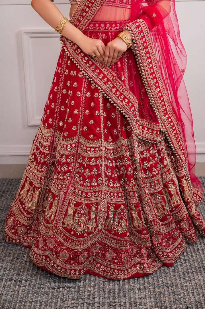 Stunning Rose Reverie Lehenga with embroidery, Customizable, Made to Order