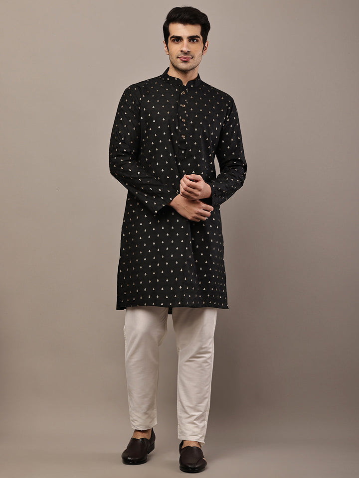 Men's Gerua Cotton Kurta Set | SHOBITAM