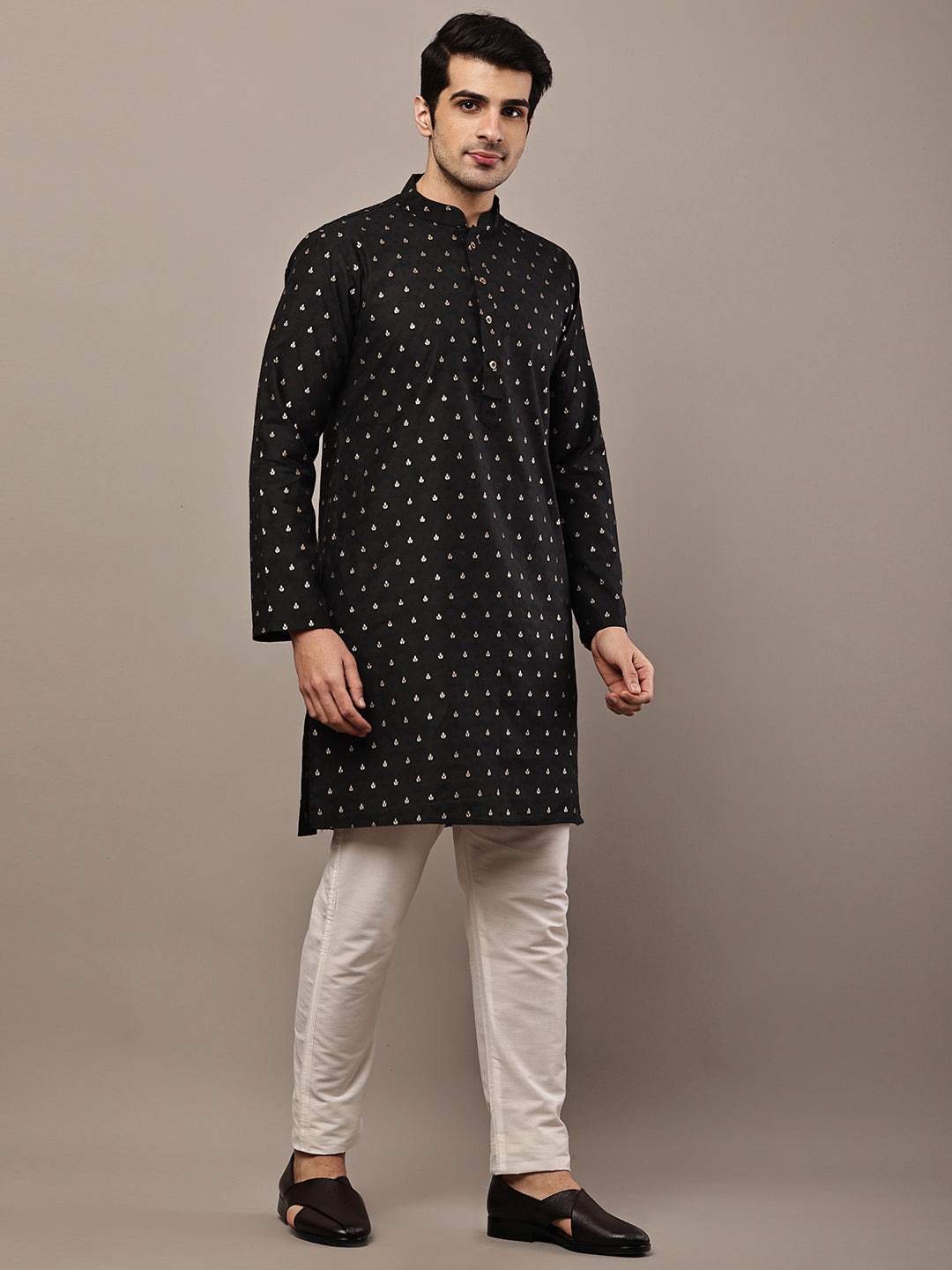 Men's Gerua Cotton Kurta Set | SHOBITAM