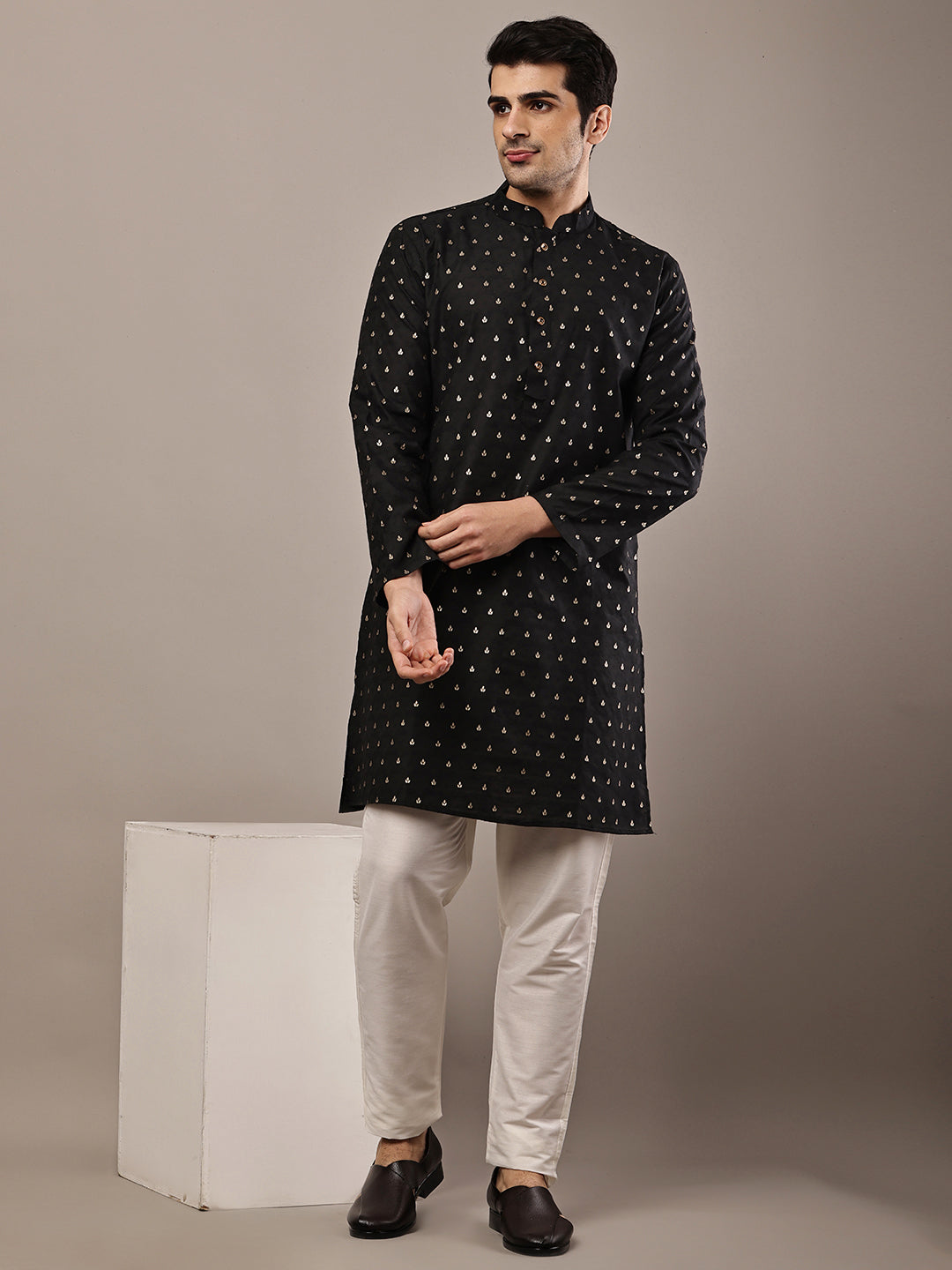 Men's Gerua Cotton Kurta Set | SHOBITAM
