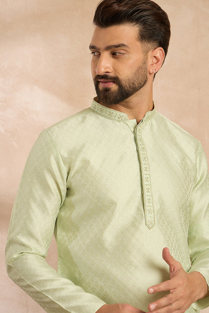 Teal Polyester Solid Embroidered Straight Kurta | SHOBITAM