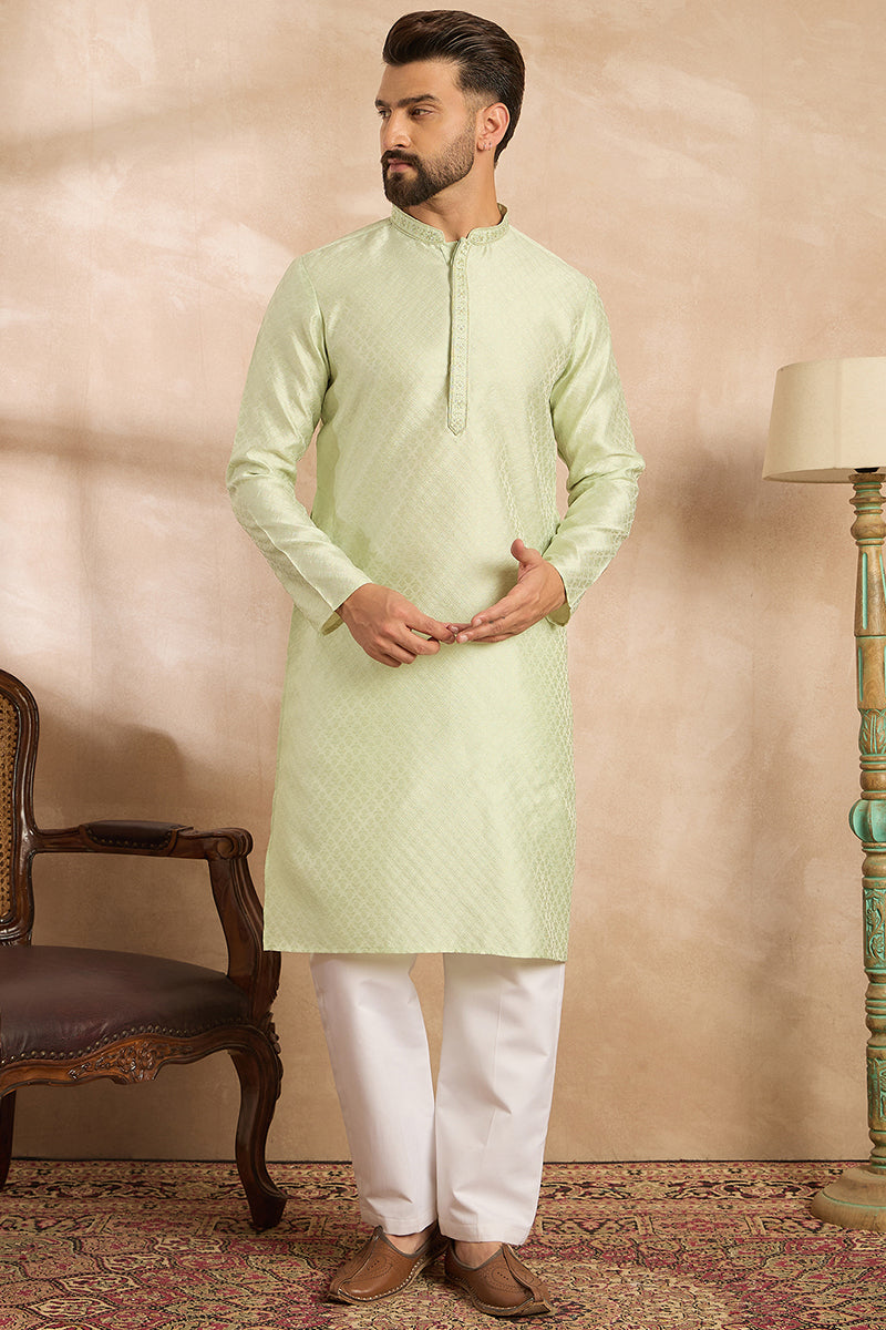Teal Polyester Solid Embroidered Straight Kurta | SHOBITAM