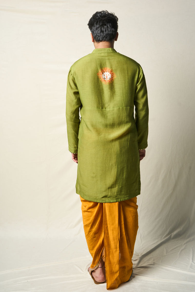 MRIGA GATI GREEN KURTA | SHOBITAM