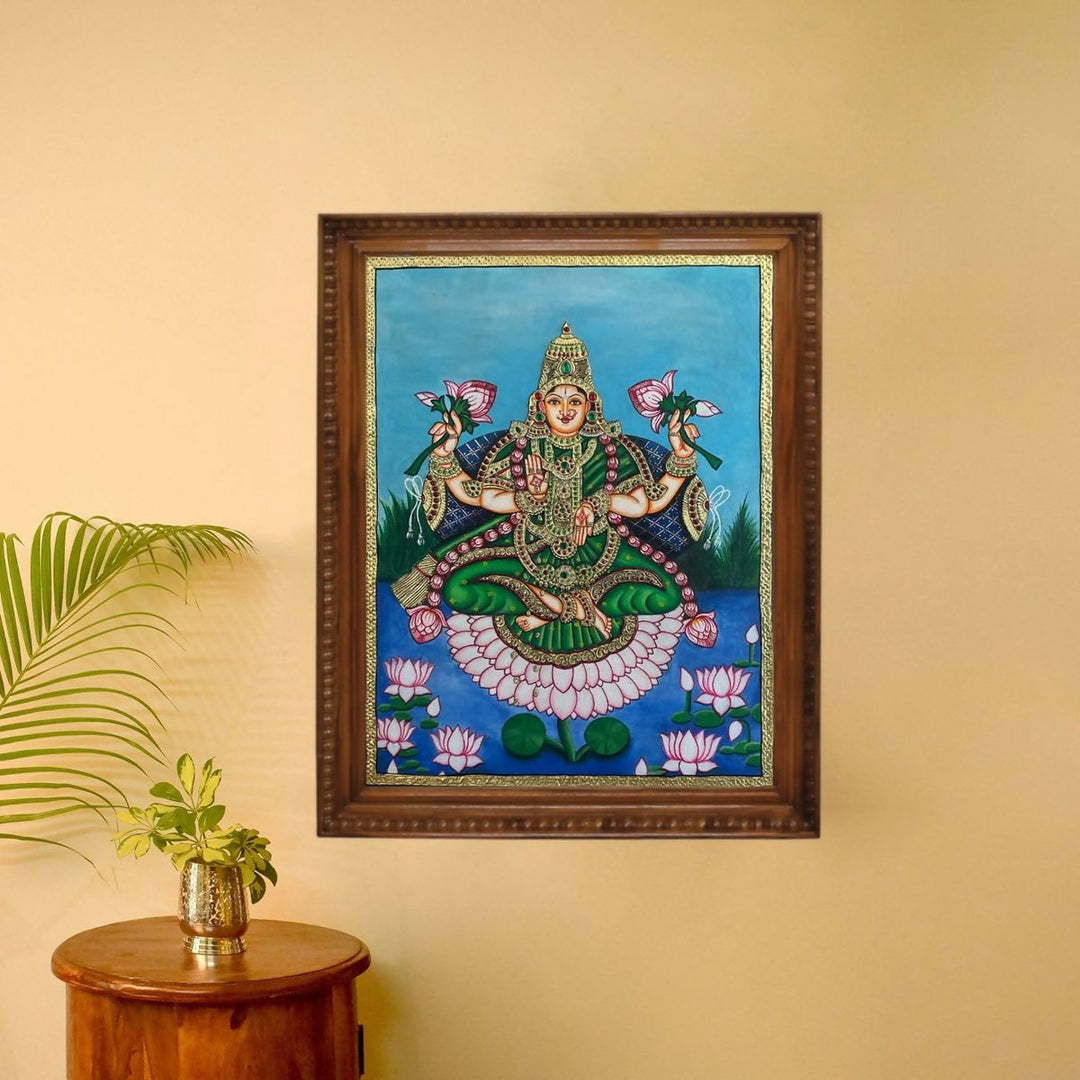 TANJORE PAINTING LAKSHMI 24*18 | SHOBITAM