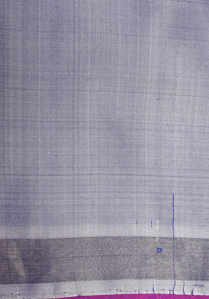 Kanjivaram Soft Silk Saree in Purple With Resham Border | SILK MARK CERTIFIED