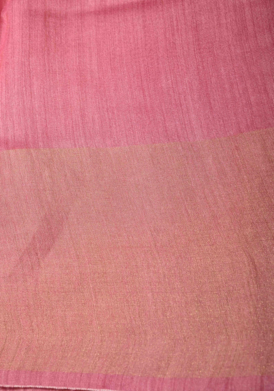 Light Pink Bhagalpur Tussar Handwoven Silk Saree With Muted Zari Border | SILK MARK CERTIFIED