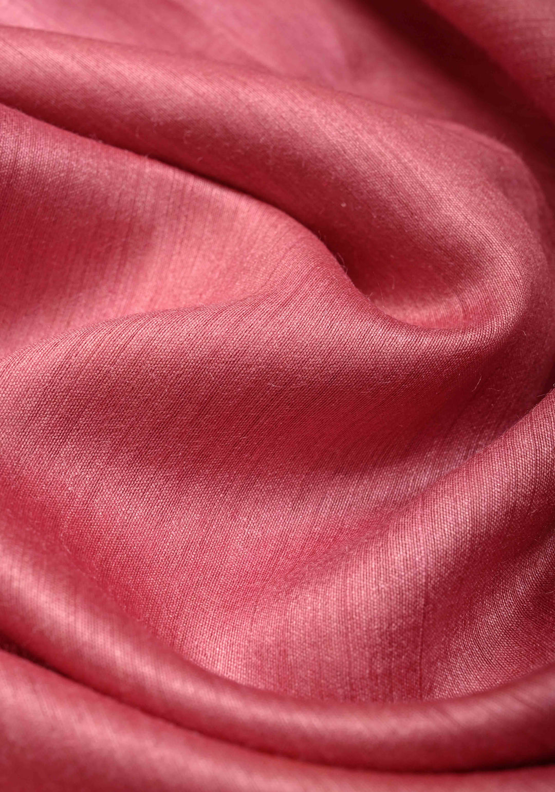 Light Pink Bhagalpur Tussar Handwoven Silk Saree With Muted Zari Border | SILK MARK CERTIFIED