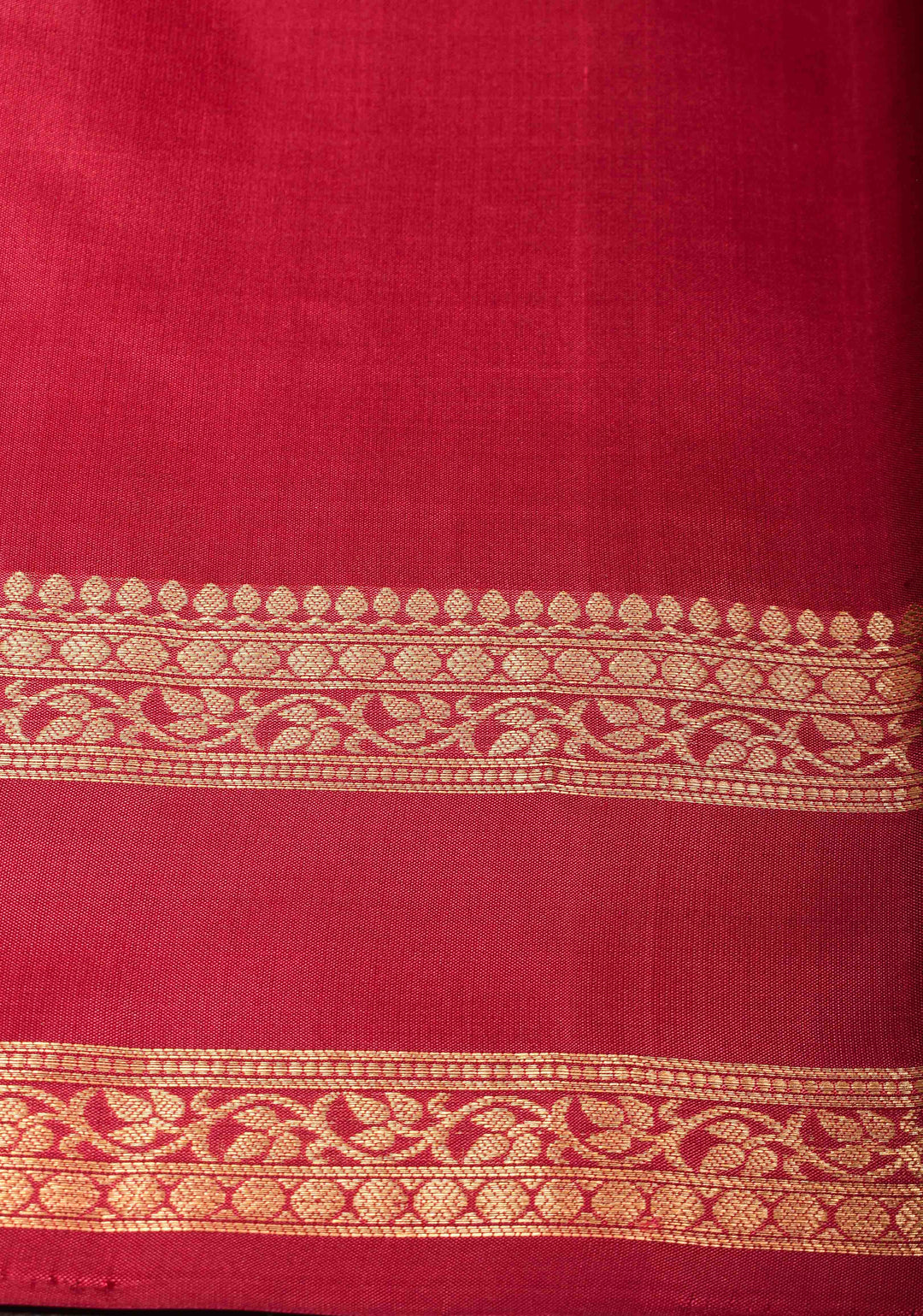 Sunrise Orange Pure Kanjivaram Soft Silk Saree with Maroon Borders | SILK MARK CERTIFIED