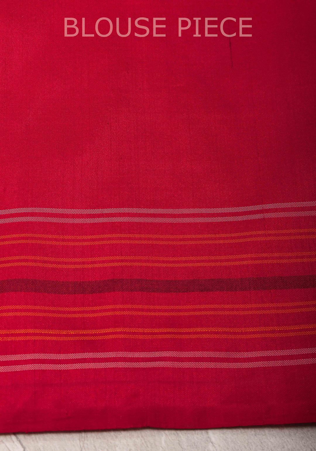 Red Pochampally Ikkat Silk Saree with Geometric pattern and Border  | SILK MARK CERTIFIED