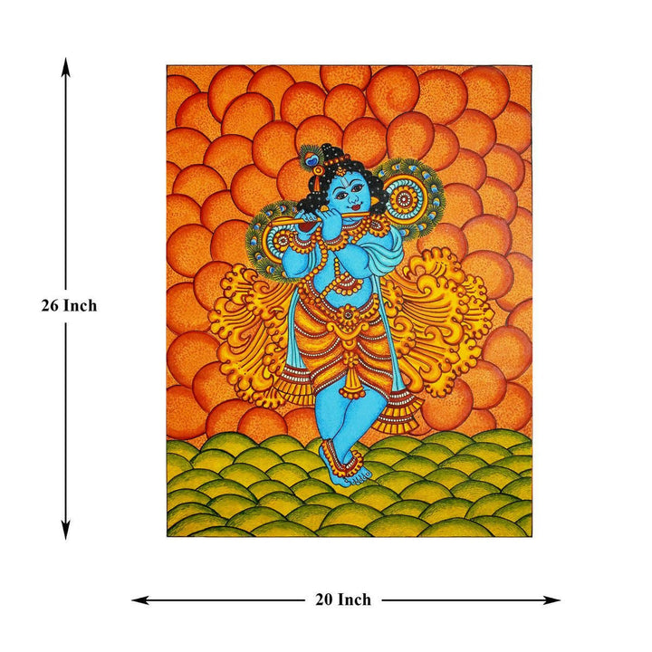 MURAL PAINTING BABY KRISHNA 26*20 | SHOBITAM