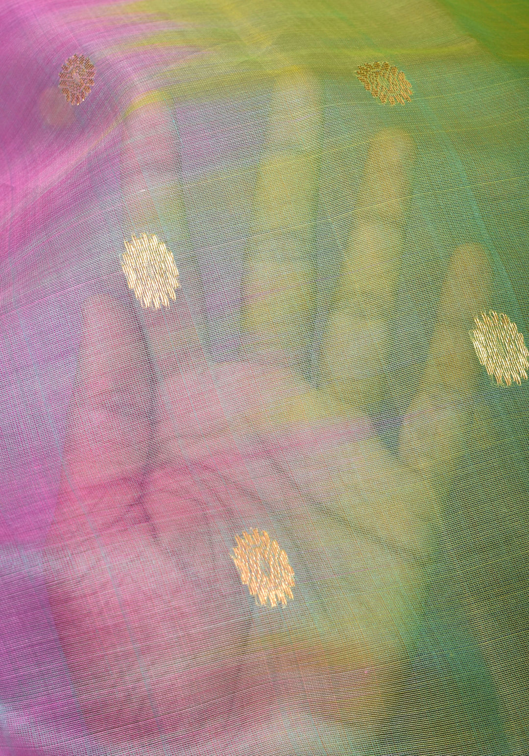 Stunning Ombre Chanderi Silk Saree in Multicolor Tone
