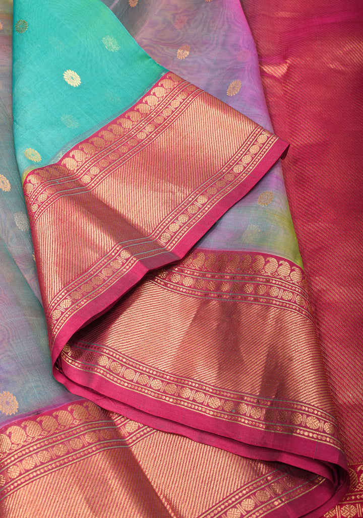Stunning Ombre Chanderi Silk Saree in Multicolor Tone