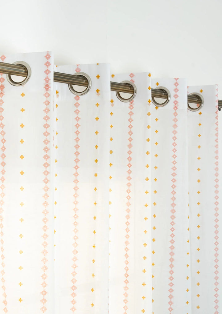 Smriti 100% cotton curtain  Customizable for size, lining and headers